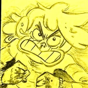 SU "Fist Fight" Young Lars Graphite Sticky Note by Raven M